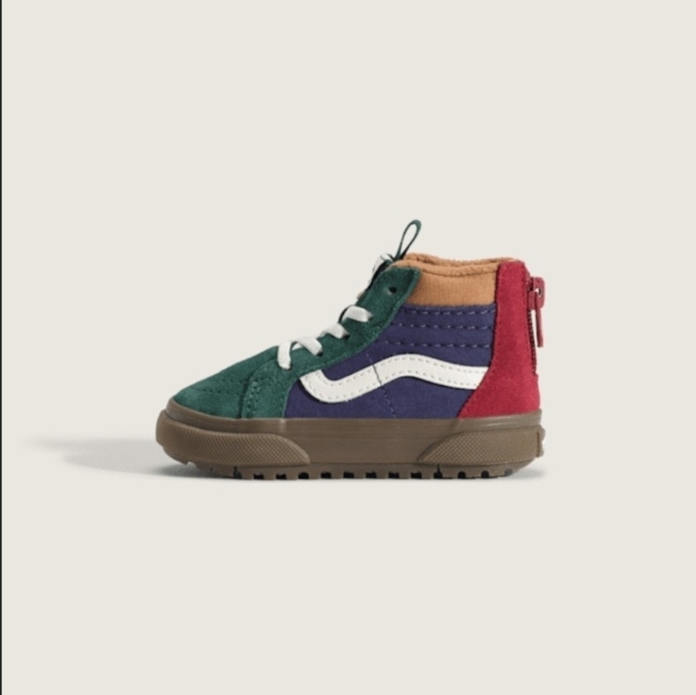 Vans Kids Colorful High-Top Sneakers - Green, Purple, Red, Tan